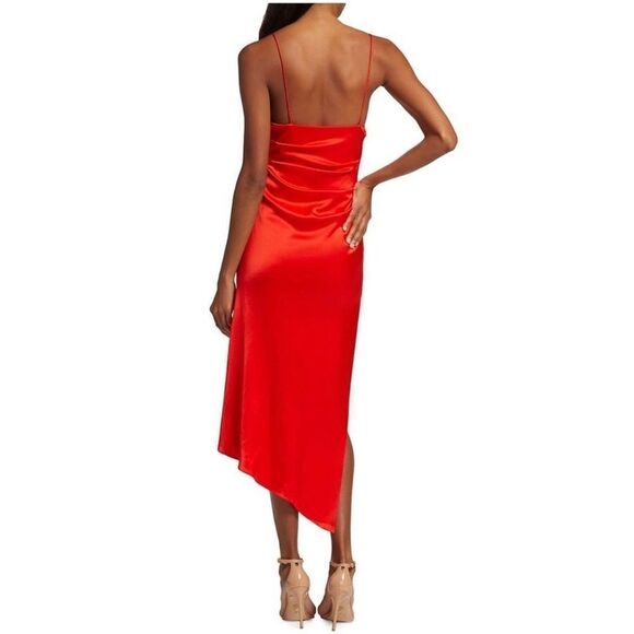 Alice + Olivia Vista Satin Asymmetric Dress size 2 - Picture 3 of 12